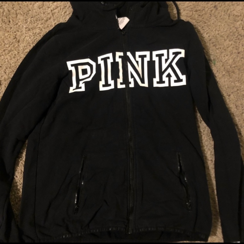 Black Pink zip-up hoodie